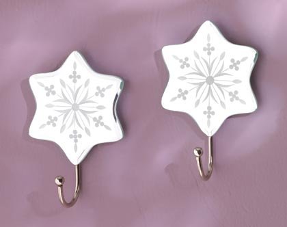 35709 Venetian Glass Plaque with Hooks
