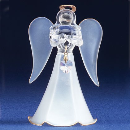 30820 Glass Angel With June Birthstone