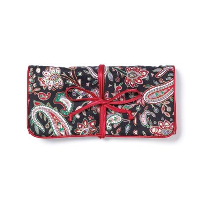 36766 Black Red Paisley Travel Bag