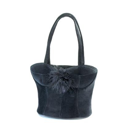 36879 Black Panne Corset Bag