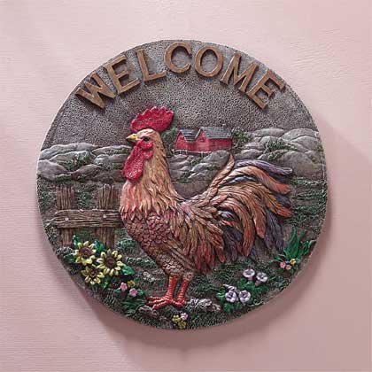 33233 Rooster Garden Plaque