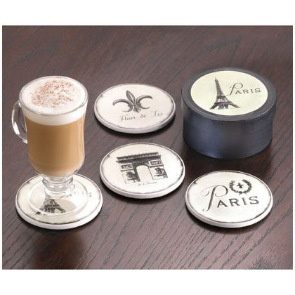 35806 4 PC. FRENCH ASST. COASTERS