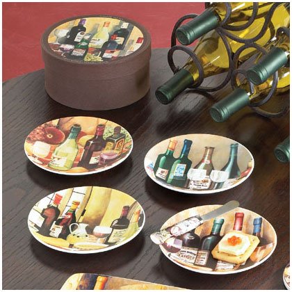 35797 4PC. IN VINO VERITAS CANAPES