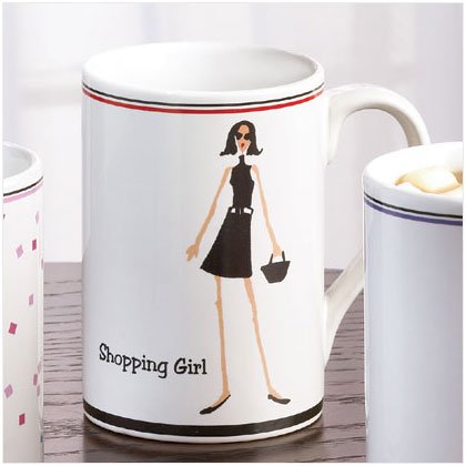 35773 SHOPPING GIRL 12 OZ. MUG