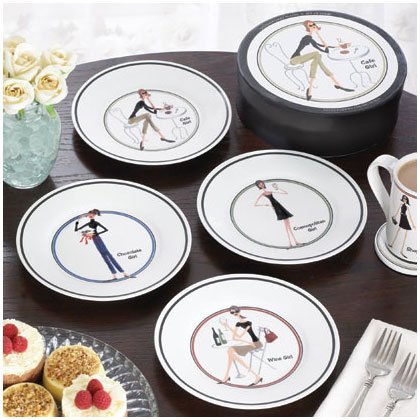 35770 4 PC. THE GIRLS DESSERT PLATES