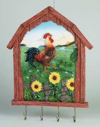 34101 Rooster Key Holder & Wall Plaque