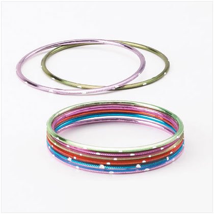 36909 PK 8 Color Metal Bangles