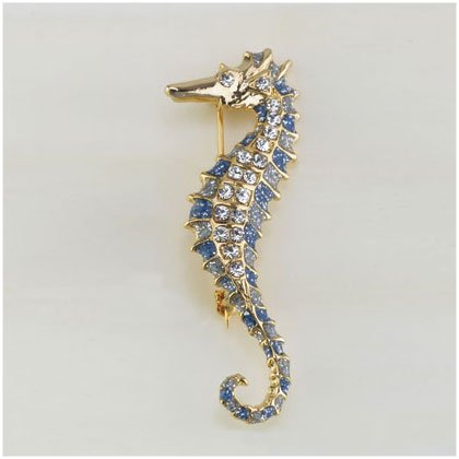 36902 Gold Plated Seahorse Pin
