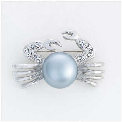 36904 Silver Plated Crab Pin