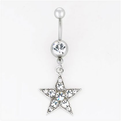 36912 Star Dangle Belly Jewelry