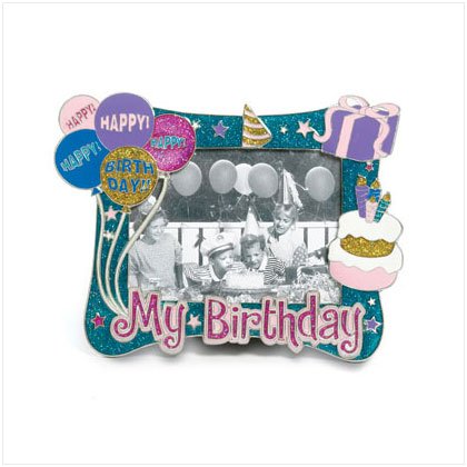 36491 "My Birthday" Pewter Photo Frame