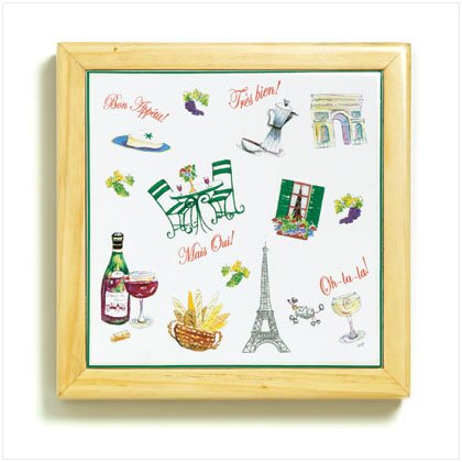 36554 French Cafe Framed Trivet