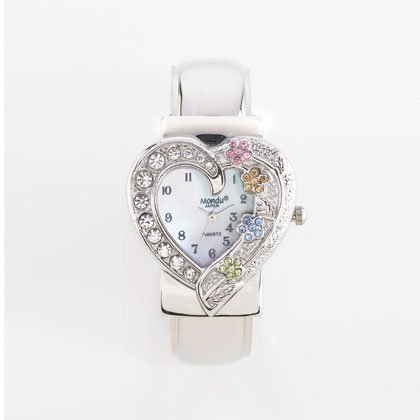 36797 Sparkling Heart Cuff Watch