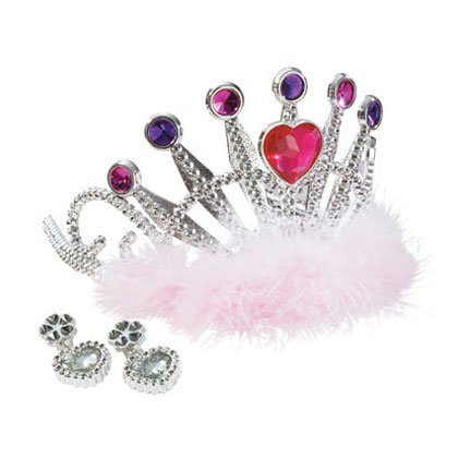 36618 Princess Tiara with Earrings Set