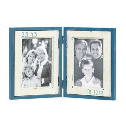 36664 Blue Double Photo Frame