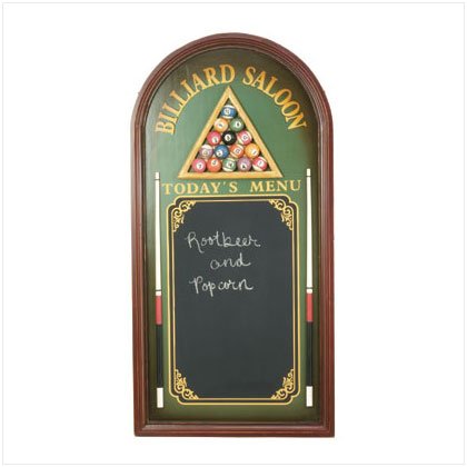 36687 Billiards Menu Board