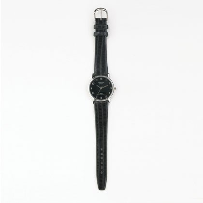 36820 Men's Black Dial Leather Watch