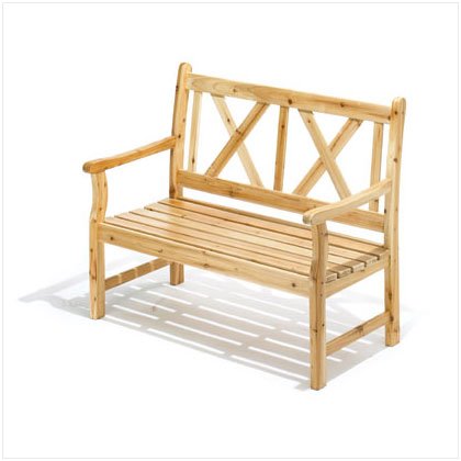 36699 Pine Wood Outdoor Bench
