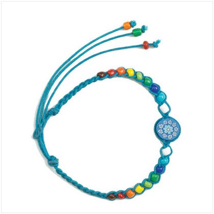 36906 Blue Flower Friendship Bracelet