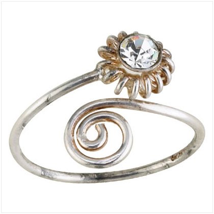 36916 Silver Sun Toe Ring