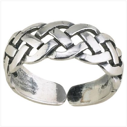 36917 Silver Celtic Braid Toe Ring