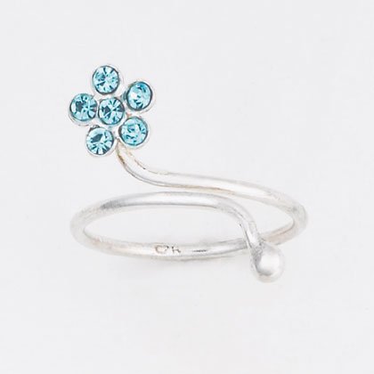 36920 Silver Flower Toe Ring