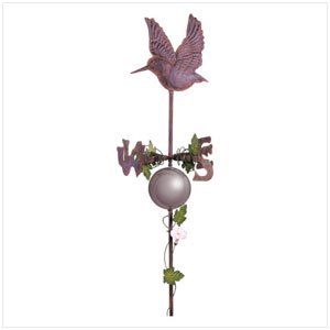34345 Hummingbird Weathervane With Gazing Ball