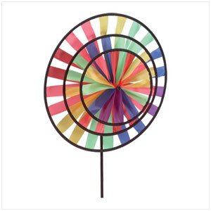 33333 Multicolor Triple Pinwheel Wind Wheel