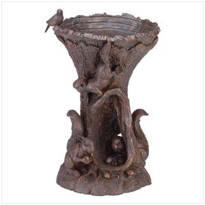 34316 Squirrel Design Birdbath