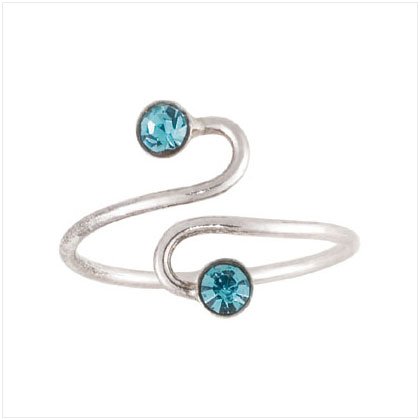 36924 Blue Spiral Toe Ring