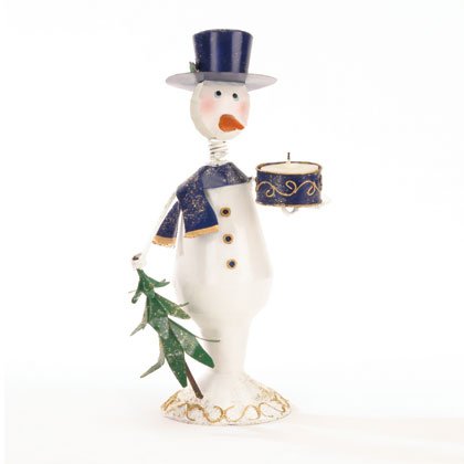 90021 Snowman Candleholder