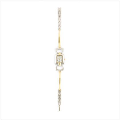 36796 2 Tone Square Dial Metal Watch