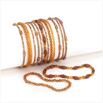 36948 Brown Stretch Bracelets