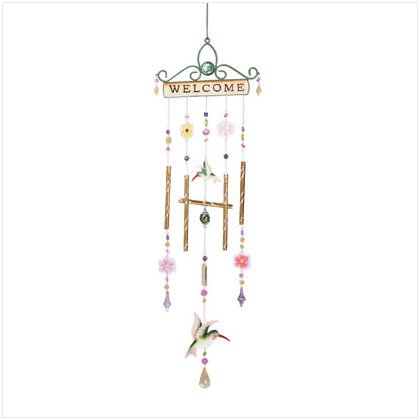 34364 Hummingbird Welcome Windchime