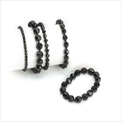 36940 Black & Hematite Bracelets