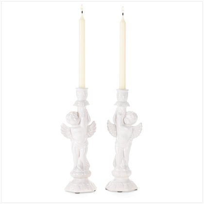 37042 Renaissance Angel Candleholders