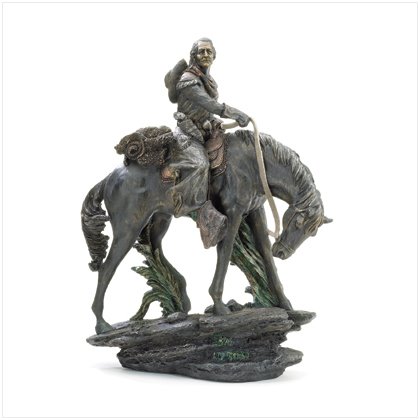 37171 Liberty Bronze Cowboy on Horse