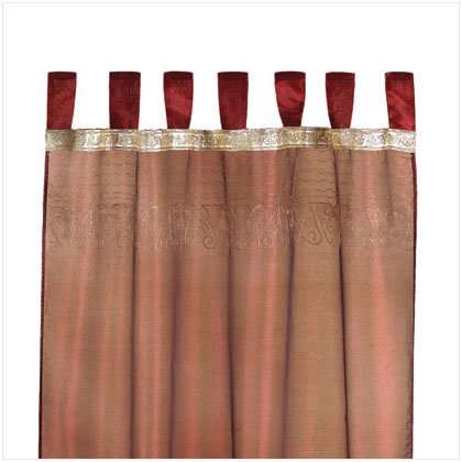 35024 Imperial Burgundy And Gold Curtains