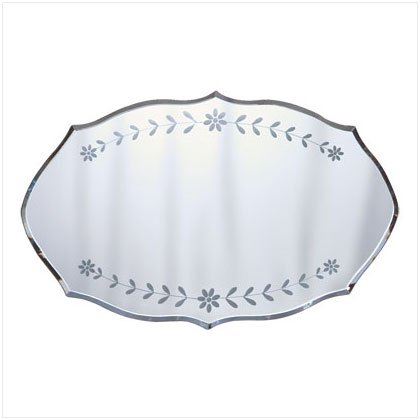 35238 Etched Floral Design Mirror