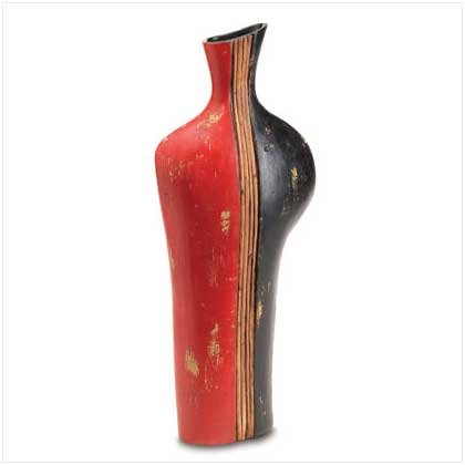 37737 Black and Red Tall Vase