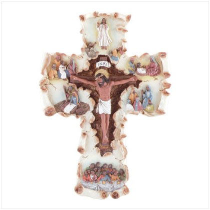 35298 Life of Jesus Scroll Cross