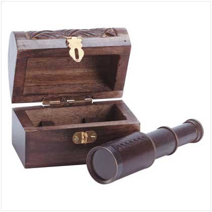 33015 Telescope in Mango Wood Box