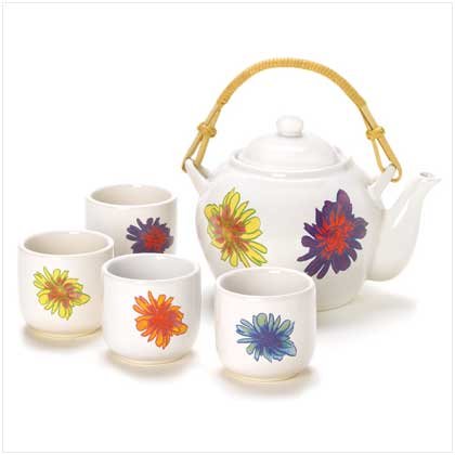 41221 Teapot And Set Of 4 Tea Cups