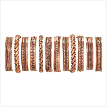 29514 12-Piece Assorted Copper Bracelets (Retail - 5.95ea.)