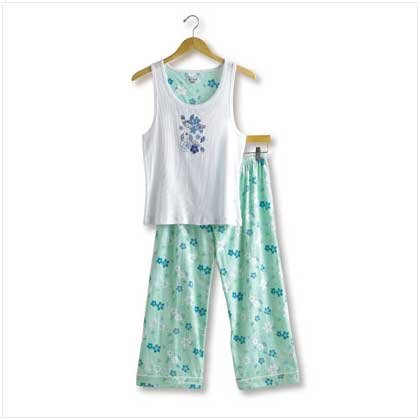 38116 Hawaiian Print Tank PJ Set - Large