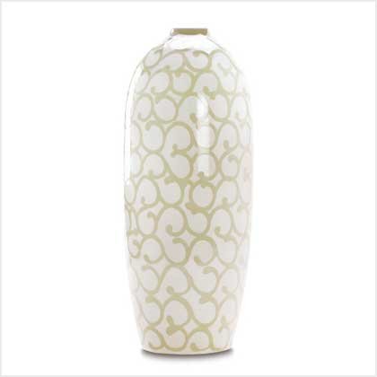 38389 Ivory Scrollwork Vase