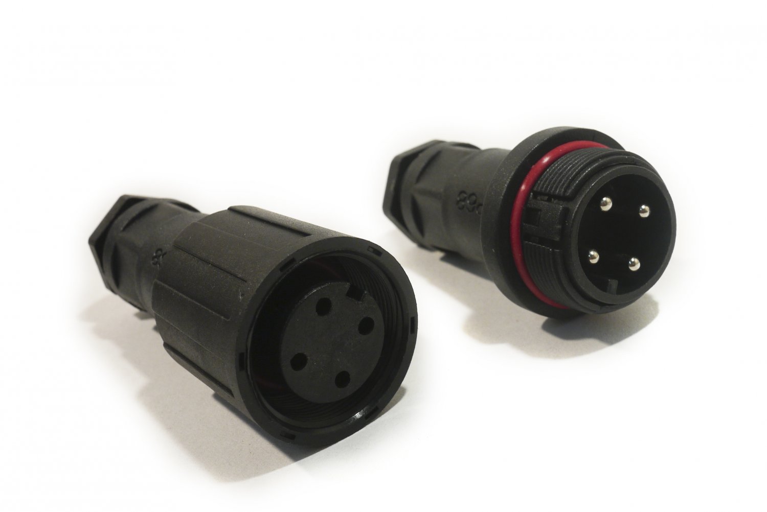 3 pcs 9000 4-Pin IP68 Waterproof Electrical Deck Plug Circular Cable Connector 15A