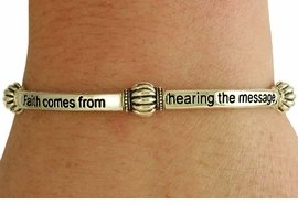 Faith Comes From Hearing - Romans 10:17 Bracelet - Gold Tone