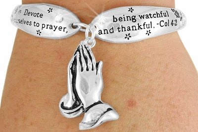 Colossians 4:2, "Devote Yourselves To Prayer, Being Watchful And Thankful - Bracelet