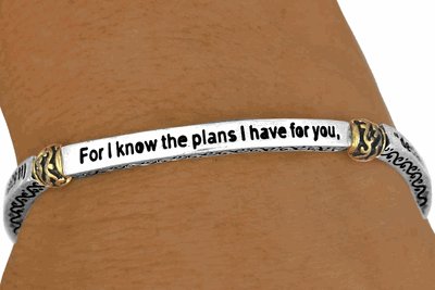 Jeremiah 29:11 For I Know The Plans I Have For You, Declares The LORD - Bracelet